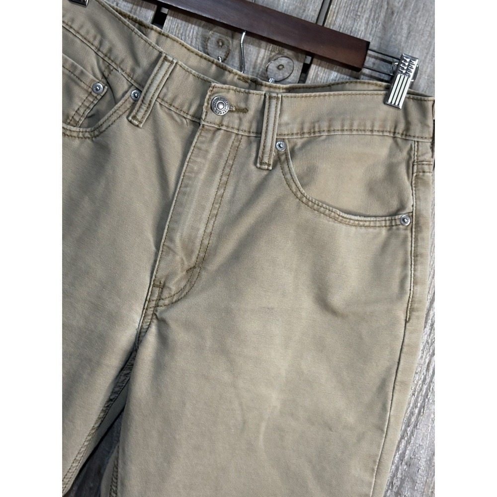 Levis 505 Regular Fit Khaki Tan Pants Mens 34x32 Straight Leg - Picture 3 of 7